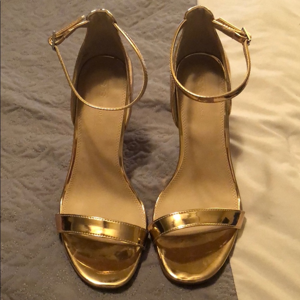 Nude Gold Metallic Heels